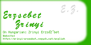 erzsebet zrinyi business card